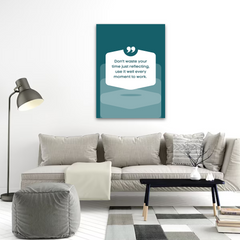 Use Time Wisely Motivational Canvas Wall Art – Inspirational Quote Print for Home & Office Décor