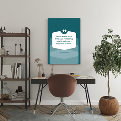 Use Time Wisely Motivational Canvas Wall Art – Inspirational Quote Print for Home & Office Décor