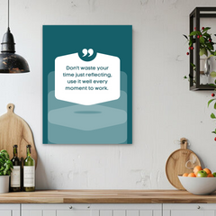 Use Time Wisely Motivational Canvas Wall Art – Inspirational Quote Print for Home & Office Décor