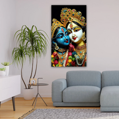 Radha Krishna Royal Canvas Wall Art Prints – Majestic Home Décor
