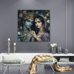 Radha Krishna Royal Canvas Wall Art Prints – Majestic Home Décor