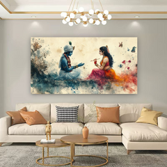 Radha Krishna Divine Love Canvas Wall Art Prints – Spiritual Home Décor