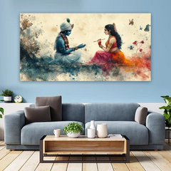 Radha Krishna Divine Love Canvas Wall Art Prints – Spiritual Home Décor