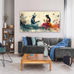 Radha Krishna Divine Love Canvas Wall Art Prints – Spiritual Home Décor