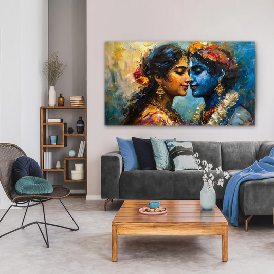Radha Krishna Divine Canvas Wall Art Prints – Spiritual Home Décor