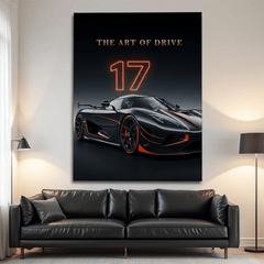 Koenigsegg Agera RS Black Hypercar Canvas Wall Art – Exclusive Luxury Décor