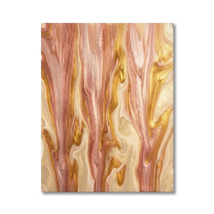 Rose Gold Reverie — Luxe Pink & Gold Marble Fluid Art Abstract Canvas Wall Print