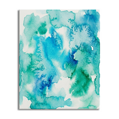 Ocean Mist — Soft Teal & Aqua Watercolor Abstract Canvas Wall Print