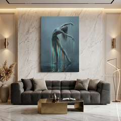 Dissolving Grace — Glitch Dancer Canvas Wall Art Prints
