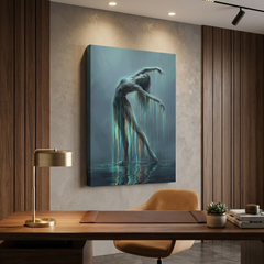 Dissolving Grace — Glitch Dancer Canvas Wall Art Prints