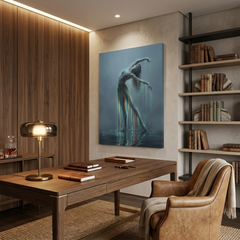 Dissolving Grace — Glitch Dancer Canvas Wall Art Prints