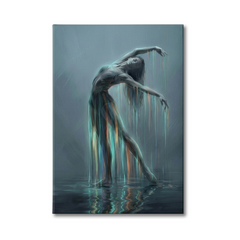 Dissolving Grace — Glitch Dancer Canvas Wall Art Prints