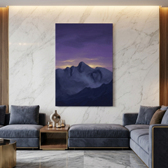 Sleeping Giant — Hidden Face Mountain Optical Illusion Canvas Wall Art Prints