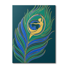 Peacock Feather Dancer — Indian Dual Meaning Canvas Wall Art Prints