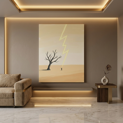 Pulling Lightning — Desert Minimalist Conceptual Canvas Wall Art Prints