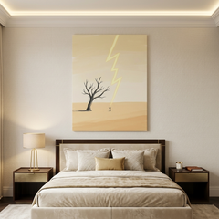 Pulling Lightning — Desert Minimalist Conceptual Canvas Wall Art Prints