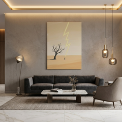 Pulling Lightning — Desert Minimalist Conceptual Canvas Wall Art Prints