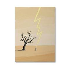Pulling Lightning — Desert Minimalist Conceptual Canvas Wall Art Prints
