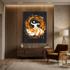Sufi Whirl — Gold and Fire Dervish Canvas Wall Art Prints