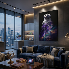 Cosmic Ascension — Astronaut Galaxy Canvas Wall Art Prints