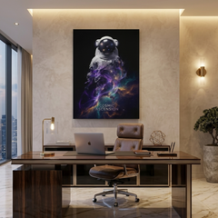 Cosmic Ascension — Astronaut Galaxy Canvas Wall Art Prints