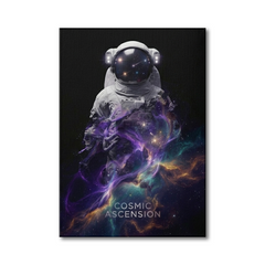 Cosmic Ascension — Astronaut Galaxy Canvas Wall Art Prints