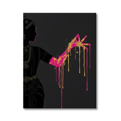 Indian Classical Dancer Conceptual Canvas Prints for Wall Decor