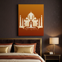 Taj Mahal Love Eternal Conceptual Canvas Prints for Living Room Art
