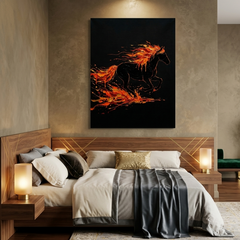 Running Horse Conceptual Canvas Prints for Bedroom Wall Art
