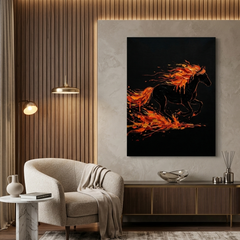 Running Horse Conceptual Canvas Prints for Bedroom Wall Art