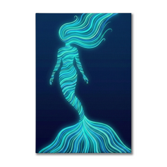 Mermaid Silhouette Conceptual Canvas Prints for Bedroom Art
