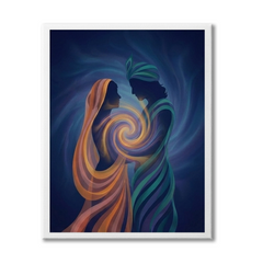 Radha Krishna Love Conceptual Canvas Wall Art Prints for Living Room Art