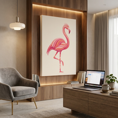 Pink Flamingo Conceptual Canvas Wall Art Prints for Living Room Art