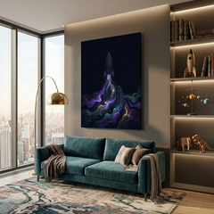 Rocket Launch Conceptual Canvas Wall Art Prints for Kids Room Art