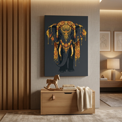 Decorated Elephant Conceptual Canvas Wall Art Prints for Living Room Art