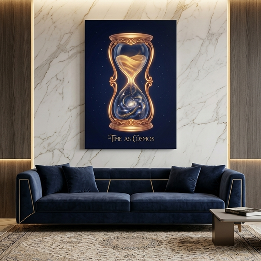 Time As Cosmos Conceptual Canvas Wall Art Prints for Study Room Art