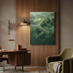 Sleeping Woman Nature Conceptual Canvas Wall Art Prints for Bedroom Art