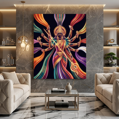 Durga Maa Conceptual Canvas Wall Art Prints for Prayer Room Art