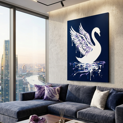 Swan Grace Conceptual Canvas Wall Art Prints for Bedroom Art