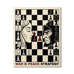 War And Peace Strategy Conceptual Canvas Wall Art Prints for Game Room