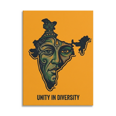 Unity In Diversity India Conceptual Canvas Wall Art Prints for Home Decoration