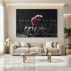 Keep Going Champion Motivational Canvas Wall Art Prints