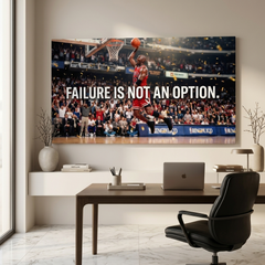 Failure Is Not An Option Motivational Canvas Wall Art Prints