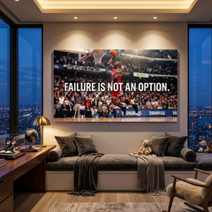 Failure Is Not An Option Motivational Canvas Wall Art Prints