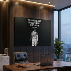 Accept Failure To Get Better Motivational Canvas Wall Art Prints