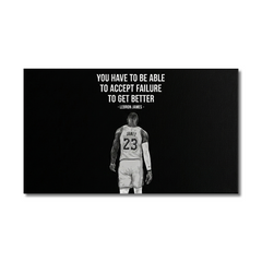 Accept Failure To Get Better Motivational Canvas Wall Art Prints