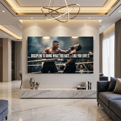 Discipline Is Doing What You Hate Motivational Canvas Wall Art Prints