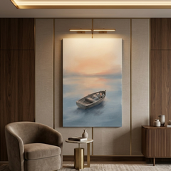Adrift on a Sunset Sea – Watercolor Art Canvas Prints