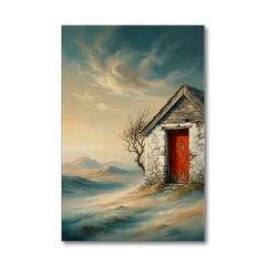 The Red Door – Soft Surreal Conceptual Canvas Print Art