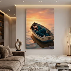 Adrift in a Sunset Dream – Soft Surreal Conceptual Canvas Art